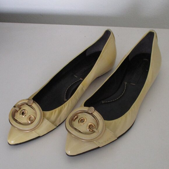 BCBGMaxAzria "Emly" Womens Gold Patent Leather Ballet Flat NWT - 6M or 36 EUR - Picture 14 of 16
